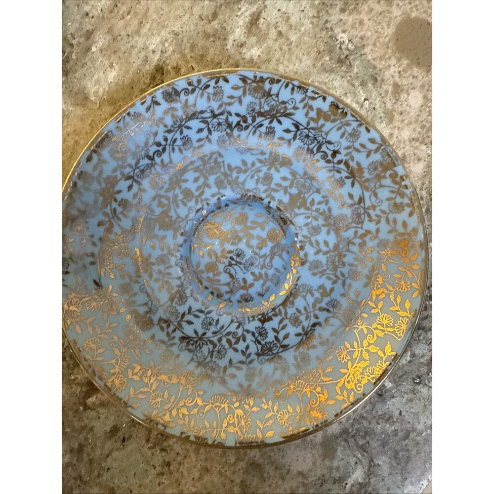 George Jones & Sons JON158 England Tea Cup/Saucer Gold Floral Lace Footed RARE 2 - Picture 15 of 15